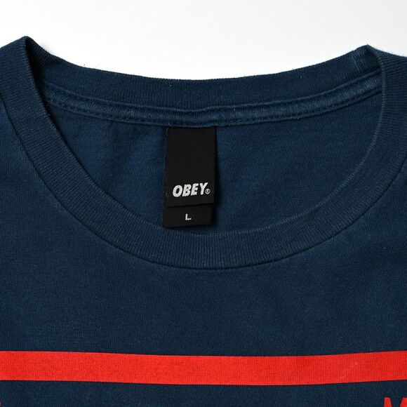 VTG Obey Navy Large Andre The Giant Box Graphic Skater Logo Shepherd Fairey - Picture 6 of 8